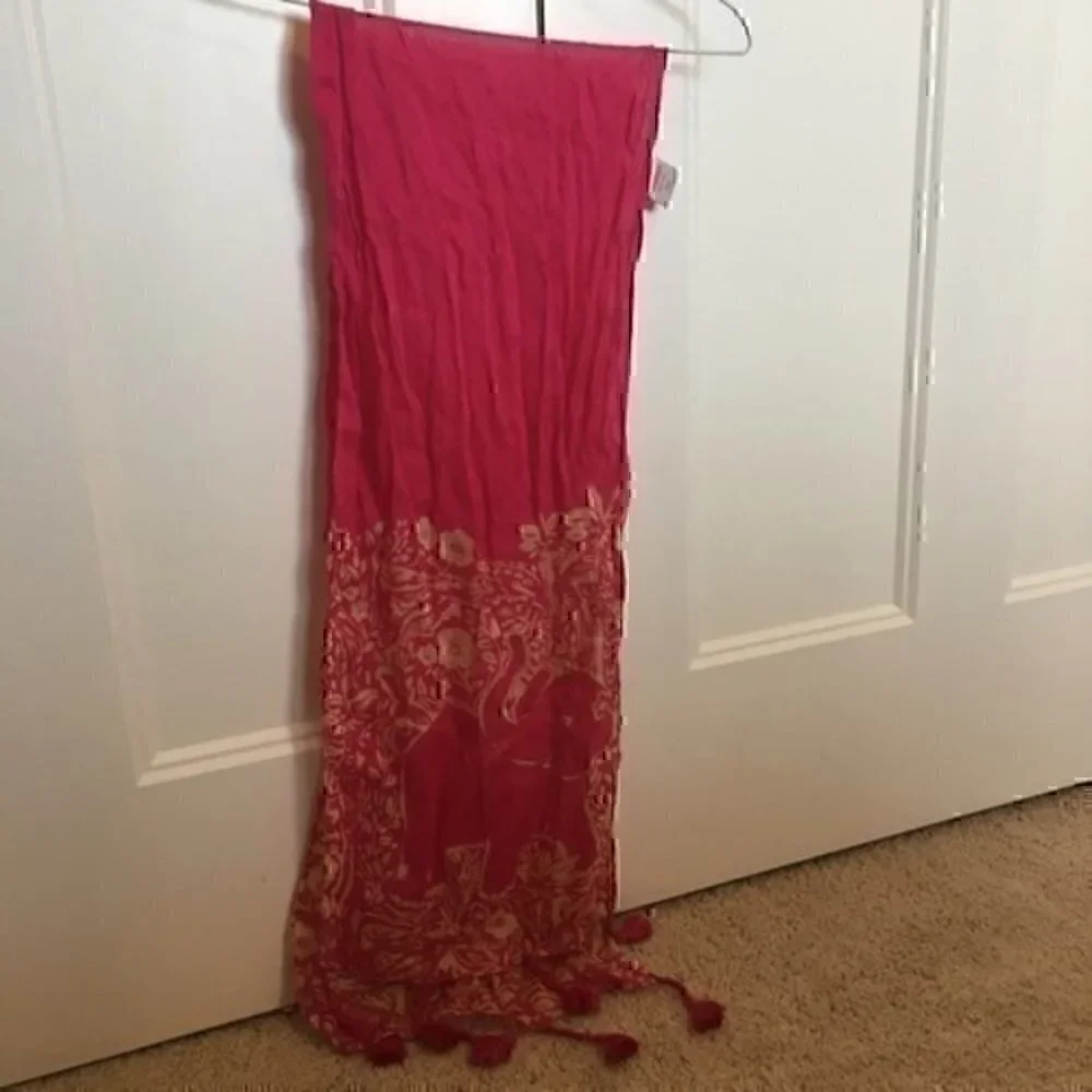 Girls Gymboree pink and tan scarf